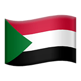 Apple design of the flag: Sudan emoji verson:ios 16.4