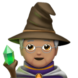 Apple design of the mage: medium skin tone emoji verson:ios 16.4