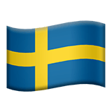 Apple design of the flag: Sweden emoji verson:ios 16.4