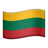 Apple design of the flag: Lithuania emoji verson:ios 16.4