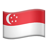 Apple design of the flag: Singapore emoji verson:ios 16.4