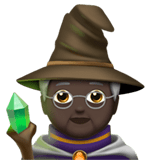 Apple design of the mage: dark skin tone emoji verson:ios 16.4
