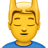 Apple design of the man getting massage emoji verson:ios 16.4