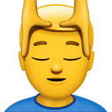Apple design of the man getting massage emoji verson:ios 16.4