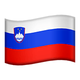 Apple design of the flag: Slovenia emoji verson:ios 16.4