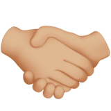 Apple design of the handshake: medium-light skin tone emoji verson:ios 16.4