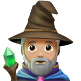Apple design of the man mage: medium-light skin tone emoji verson:ios 16.4