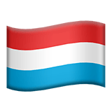 Apple design of the flag: Luxembourg emoji verson:ios 16.4