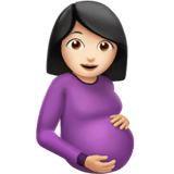 Apple design of the pregnant woman: light skin tone emoji verson:ios 16.4