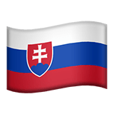 Apple design of the flag: Slovakia emoji verson:ios 16.4