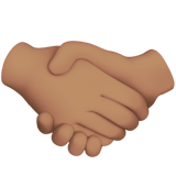 Apple design of the handshake: medium skin tone emoji verson:ios 16.4