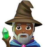 Apple design of the man mage: medium-dark skin tone emoji verson:ios 16.4