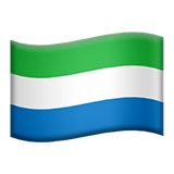 Apple design of the flag: Sierra Leone emoji verson:ios 16.4