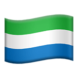 Apple design of the flag: Sierra Leone emoji verson:ios 16.4