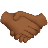 Apple design of the handshake: medium-dark skin tone emoji verson:ios 16.4
