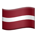 Apple design of the flag: Latvia emoji verson:ios 16.4