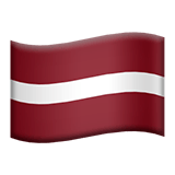 Apple Apple design of the flag: Latvia emoji verson:ios 16.4