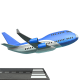 Apple design of the airplane departure emoji verson:ios 16.4