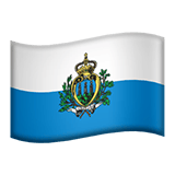 Apple design of the flag: San Marino emoji verson:ios 16.4