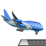 Apple design of the airplane arrival emoji verson:ios 16.4