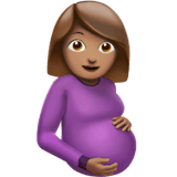 Apple design of the pregnant woman: medium skin tone emoji verson:ios 16.4