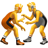 Apple design of the people wrestling emoji verson:ios 16.4