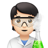 Apple design of the scientist: light skin tone emoji verson:ios 16.4