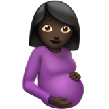Apple design of the pregnant woman: dark skin tone emoji verson:ios 16.4