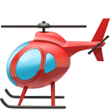 Apple design of the helicopter emoji verson:ios 16.4