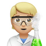 Apple design of the scientist: medium-light skin tone emoji verson:ios 16.4