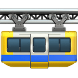 Apple design of the suspension railway emoji verson:ios 16.4