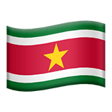 Apple design of the flag: Suriname emoji verson:ios 16.4