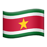 Apple design of the flag: Suriname emoji verson:ios 16.4