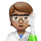 Apple design of the scientist: medium skin tone emoji verson:ios 16.4