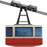 Apple design of the mountain cableway emoji verson:ios 16.4