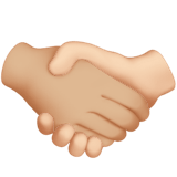 Apple design of the handshake: medium-light skin tone light skin tone emoji verson:ios 16.4