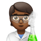 Apple design of the scientist: medium-dark skin tone emoji verson:ios 16.4