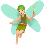 Apple design of the fairy: light skin tone emoji verson:ios 16.4