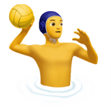 Apple design of the man playing water polo emoji verson:ios 16.4