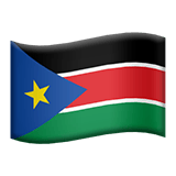 Apple design of the flag: South Sudan emoji verson:ios 16.4