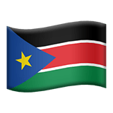 Apple design of the flag: South Sudan emoji verson:ios 16.4