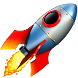 Apple design of the rocket emoji verson:ios 16.4