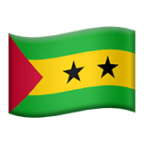 Apple design of the flag: São Tomé & Príncipe emoji verson:ios 16.4