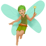 Apple design of the fairy: medium-light skin tone emoji verson:ios 16.4