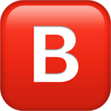 Apple design of the B button (blood type) emoji verson:ios 16.4