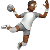 Apple design of the person playing handball: medium-dark skin tone emoji verson:ios 16.4
