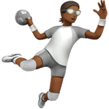 Apple Apple design of the person playing handball: medium-dark skin tone emoji verson:ios 16.4