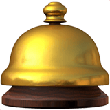 Apple design of the bellhop bell emoji verson:ios 16.4