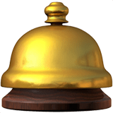 Apple design of the bellhop bell emoji verson:ios 16.4