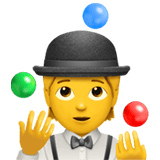Apple design of the person juggling emoji verson:ios 16.4